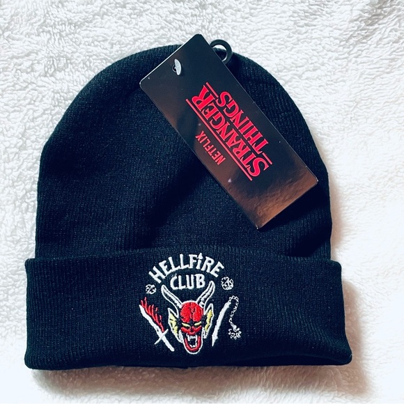 NWT Stranger Things x Netflix Hellfire Club Beanie – Unisex Adult, Black - Picture 1 of 7